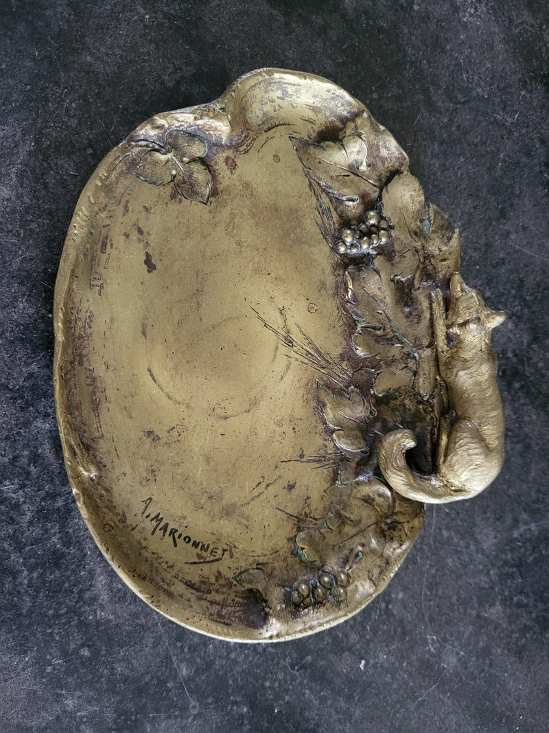 Art Nouveau Bronze Platter