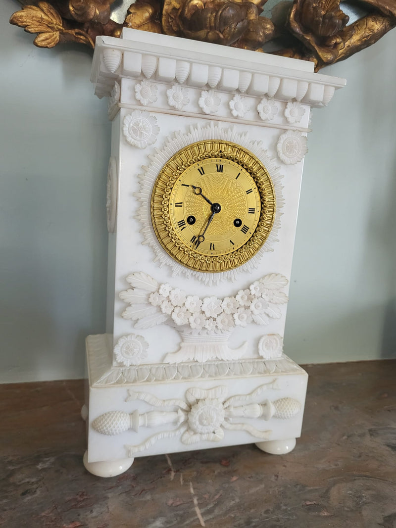 Alabaster Mantel Clock